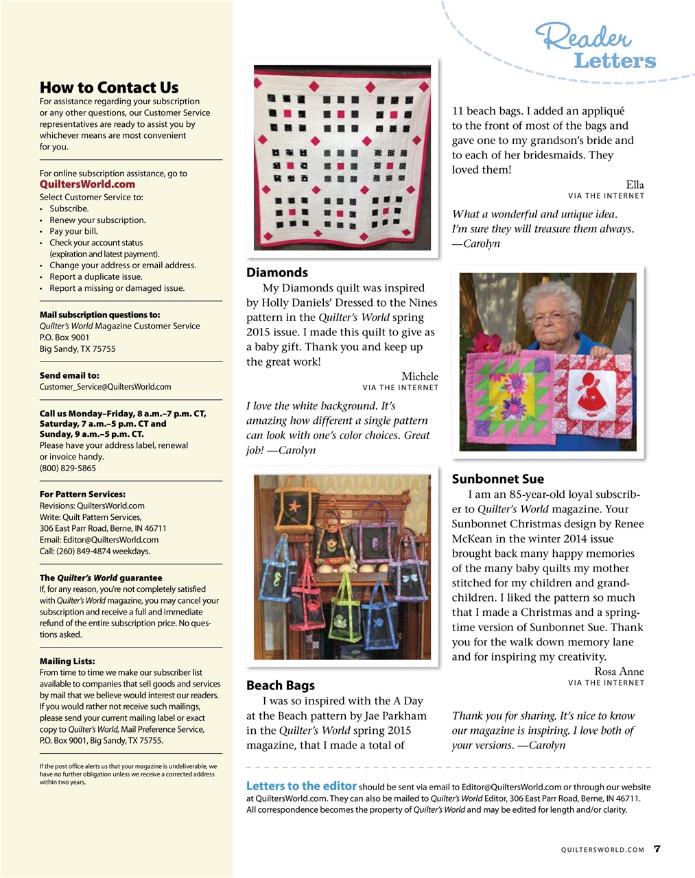 Quilter's World Preview Pages