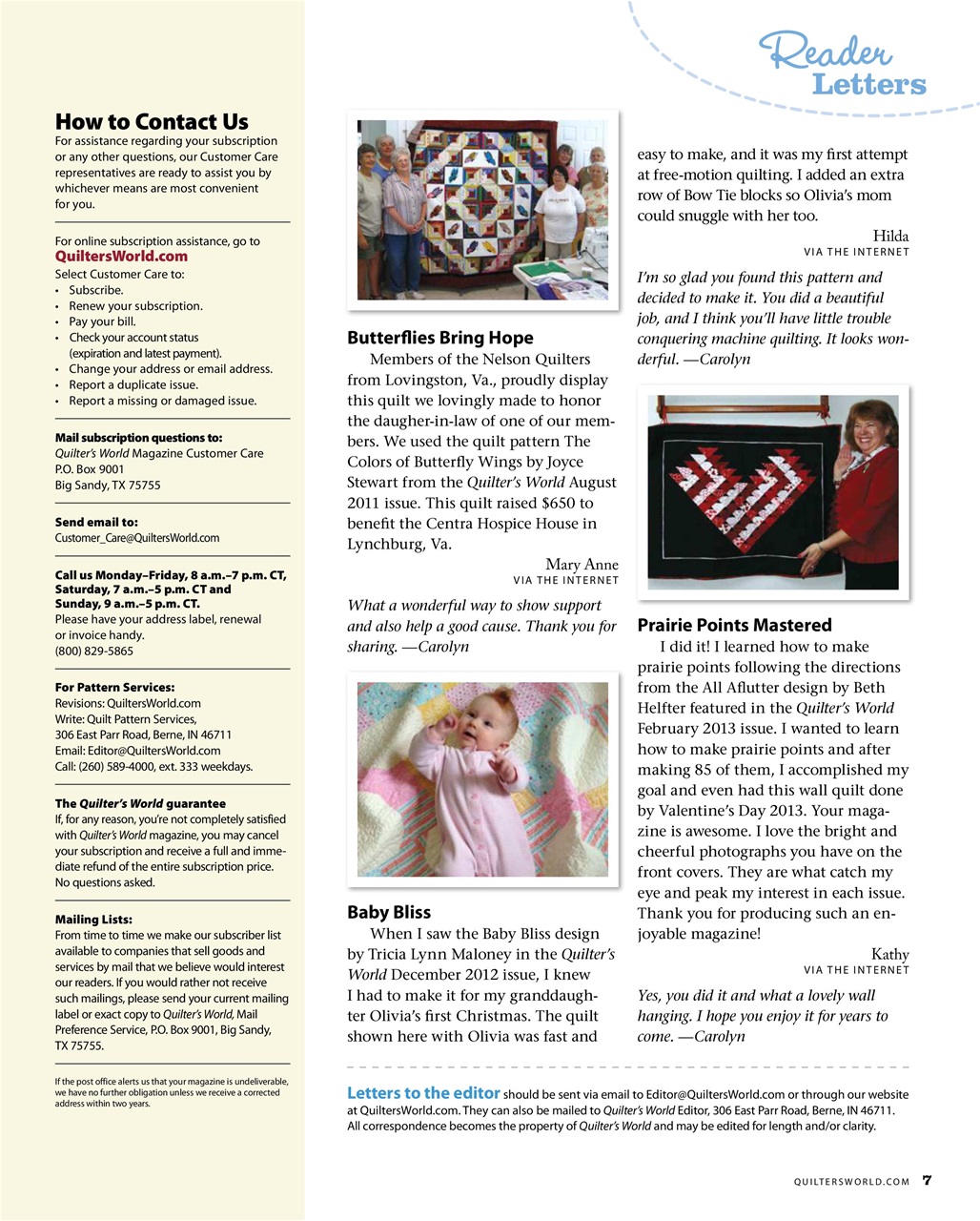 Quilter's World Preview Pages