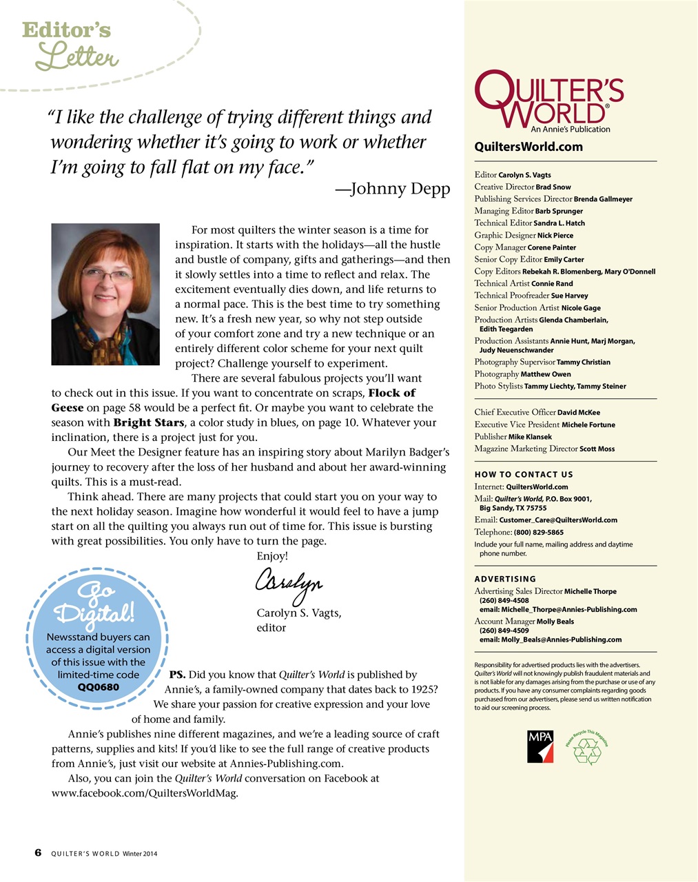 Quilter's World Preview Pages