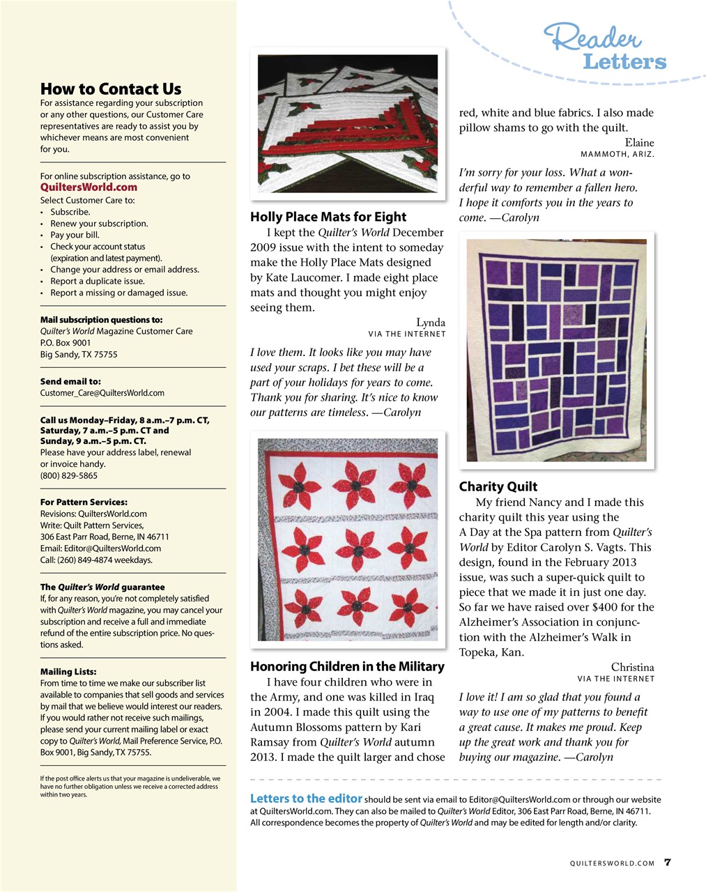 Quilter's World Preview Pages