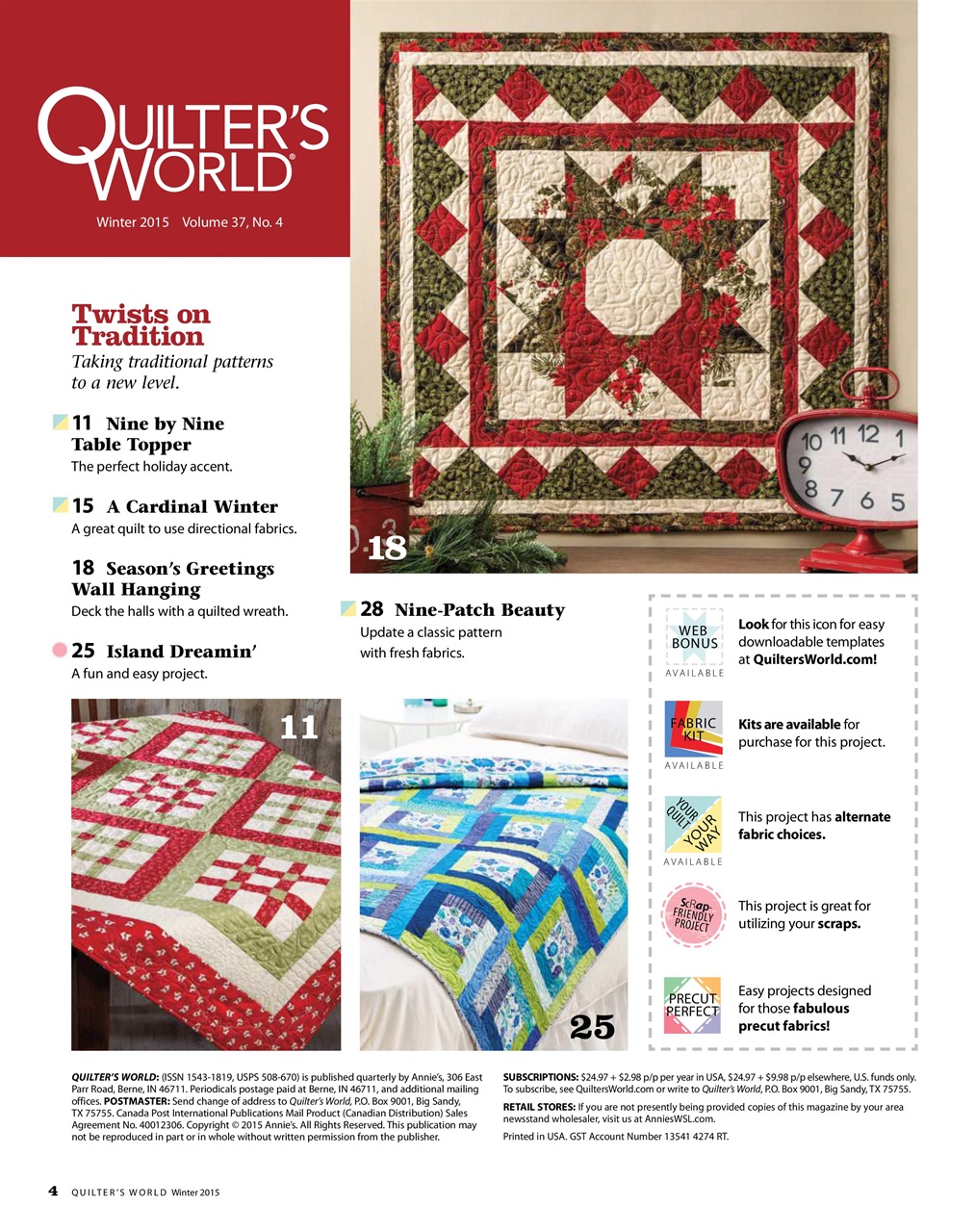 Quilter's World Preview Pages