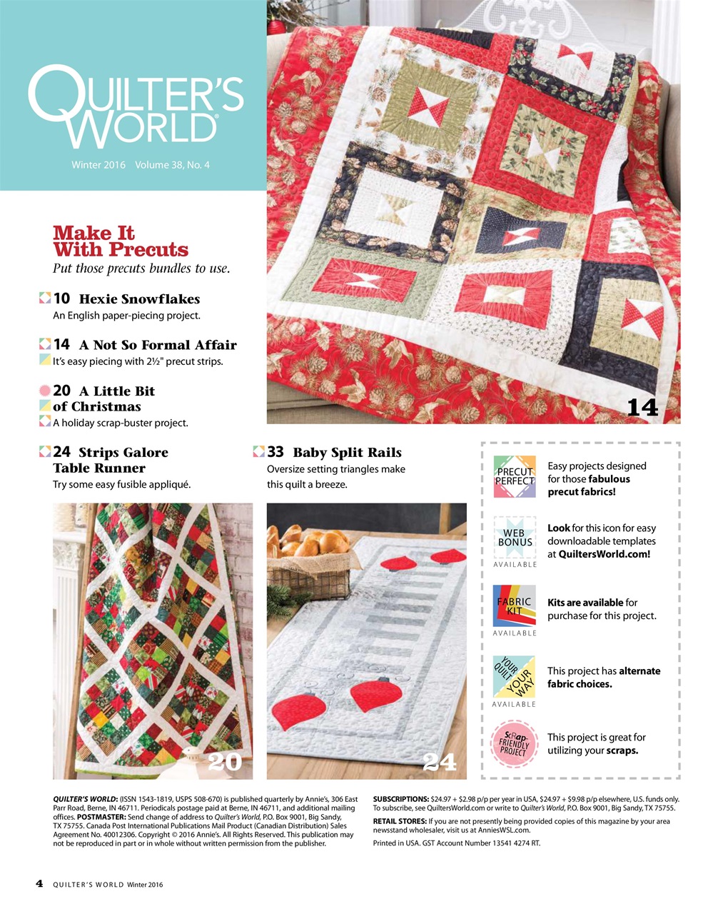 Quilter's World Preview Pages