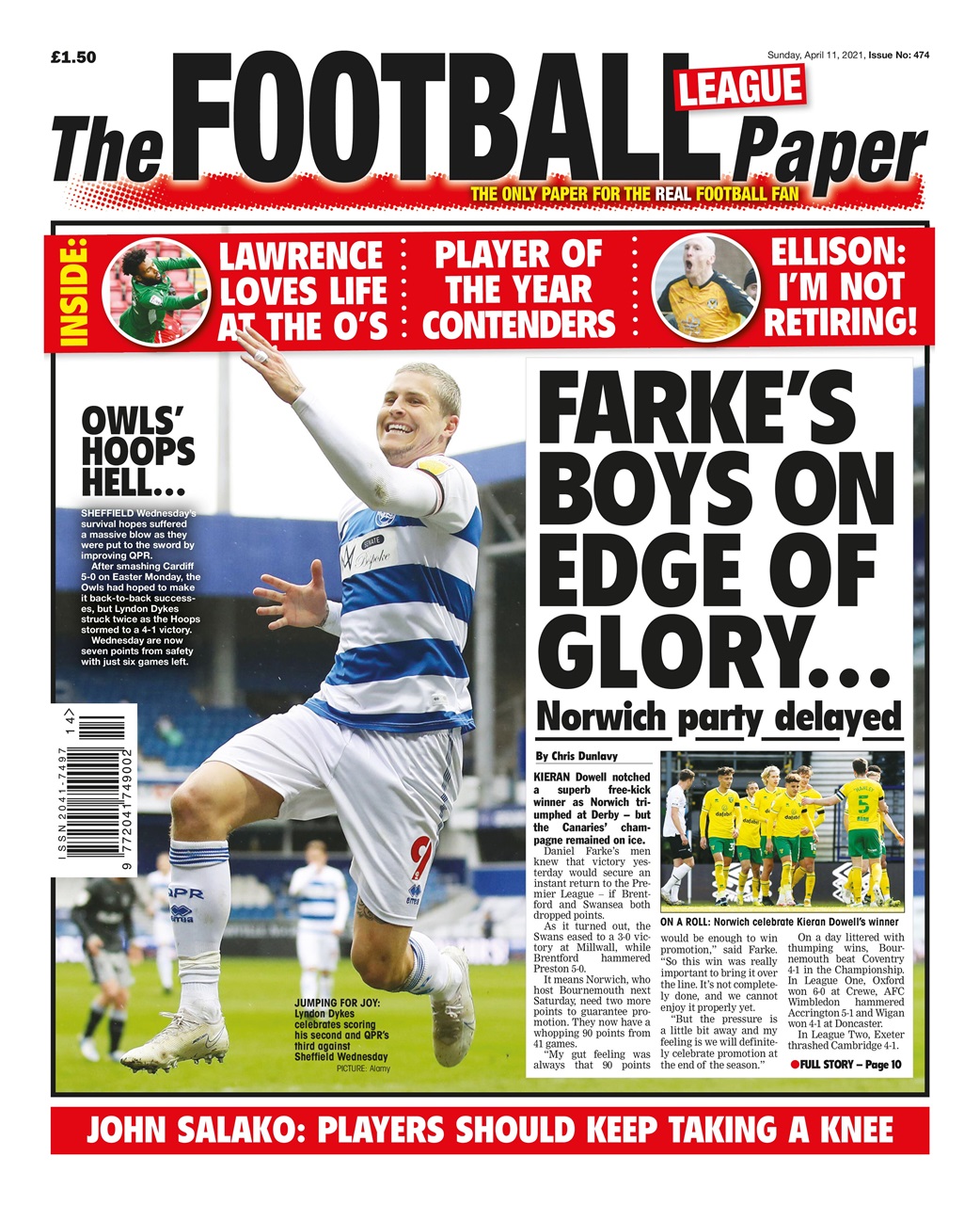 The Football League Paper Preview Pages
