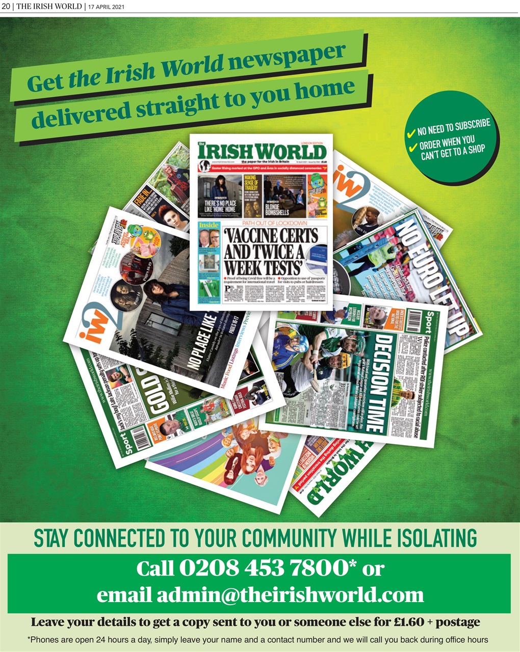 Irish World Preview Pages