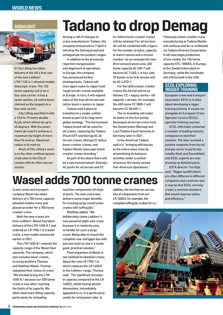 Int. Cranes and Specialized Transp Preview Pages