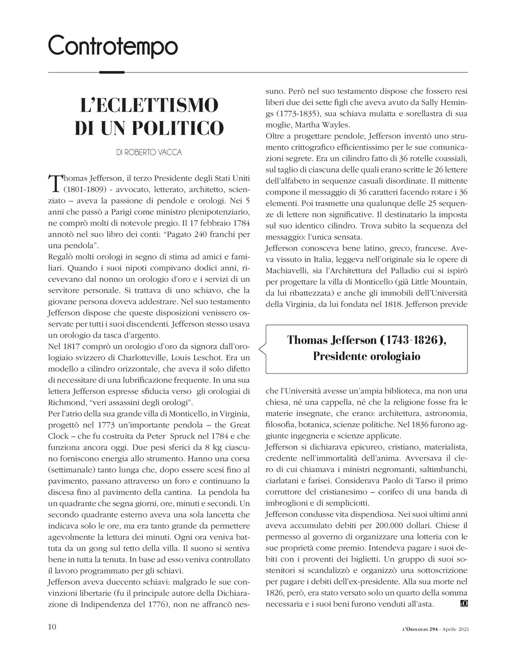 L'Orologio Preview Pages