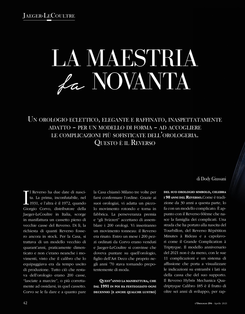 L'Orologio Preview Pages