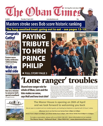 The Oban Times & Lochaber Times issue 15th April 2021