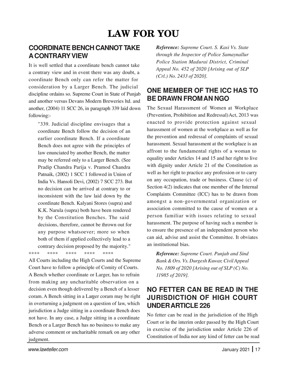 Lawteller – A Legal Awareness Magazine Preview Pages