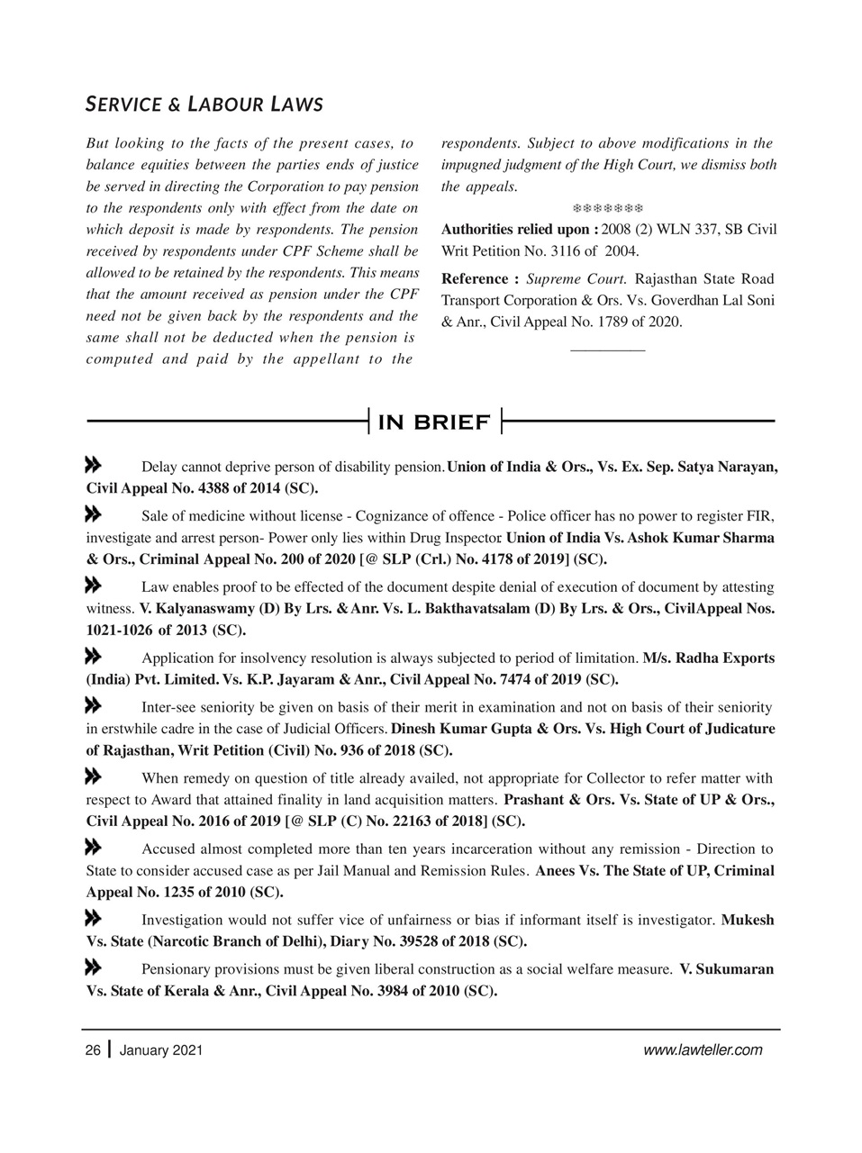 Lawteller – A Legal Awareness Magazine Preview Pages