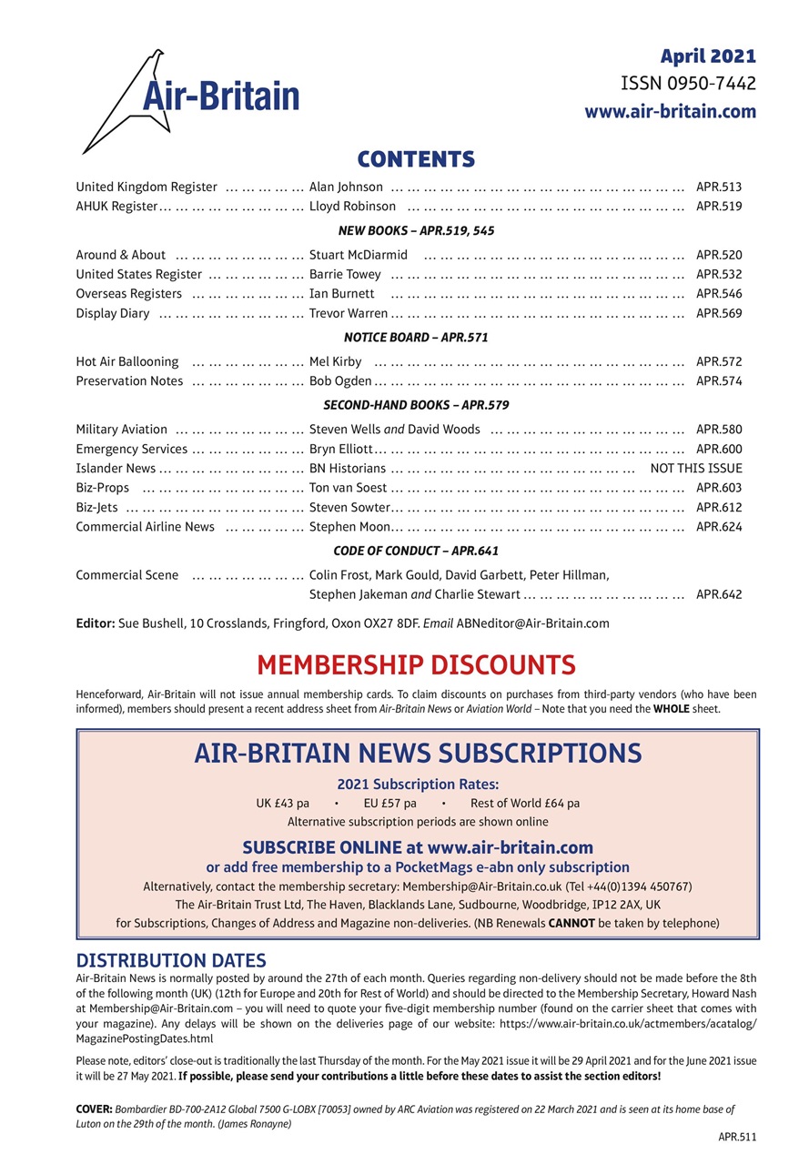 Air Britain News Preview Pages