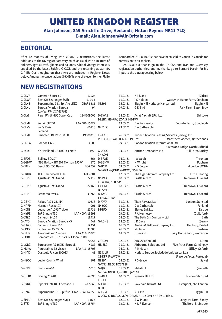 Air Britain News Preview Pages