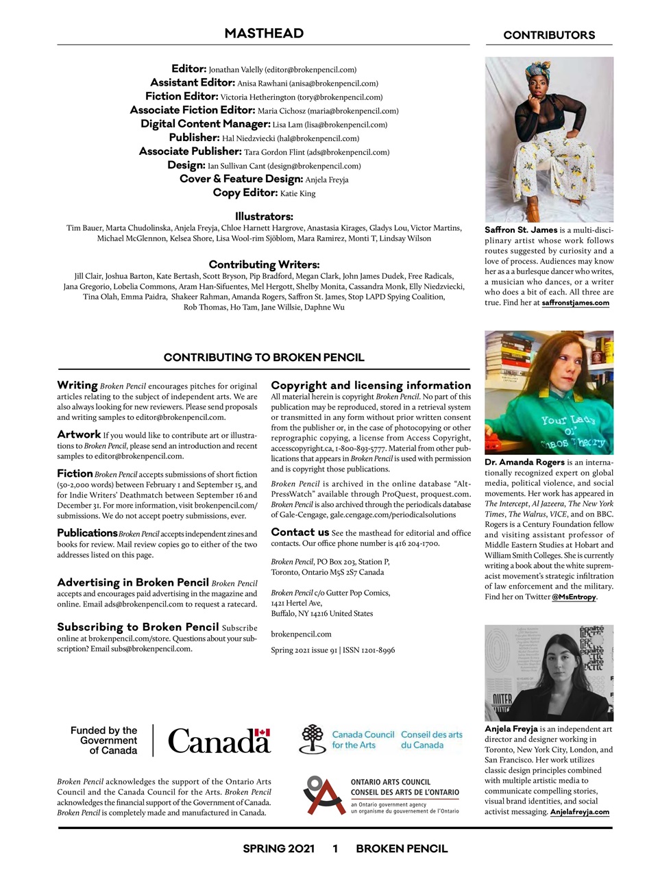 Broken Pencil Preview Pages