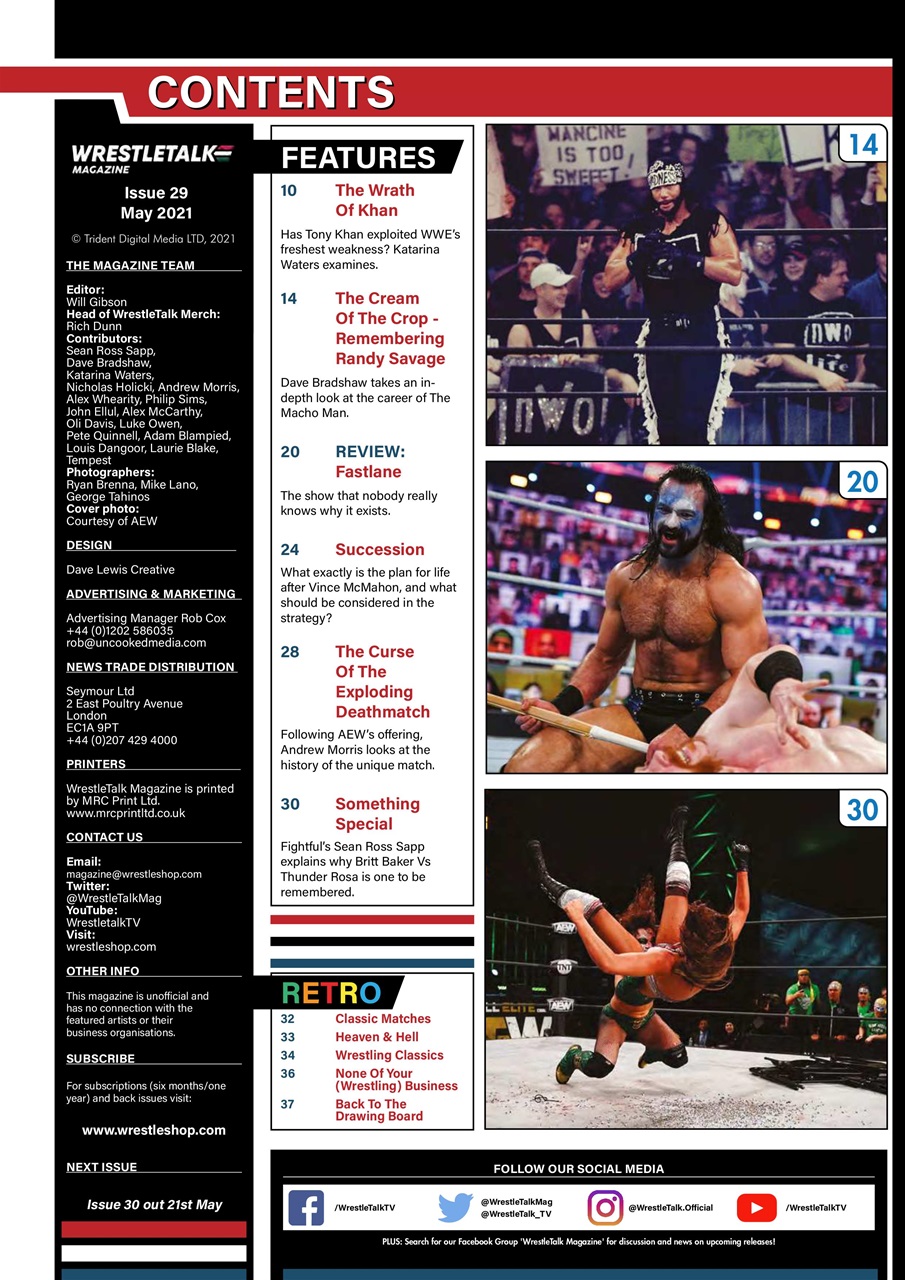 Wrestletalk Magazine Preview Pages