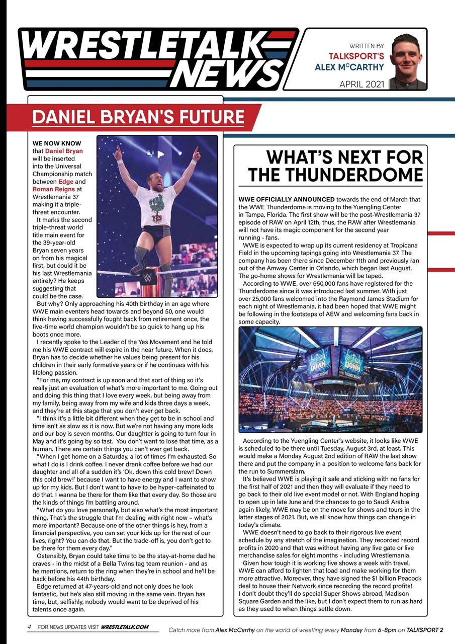 Wrestletalk Magazine Preview Pages