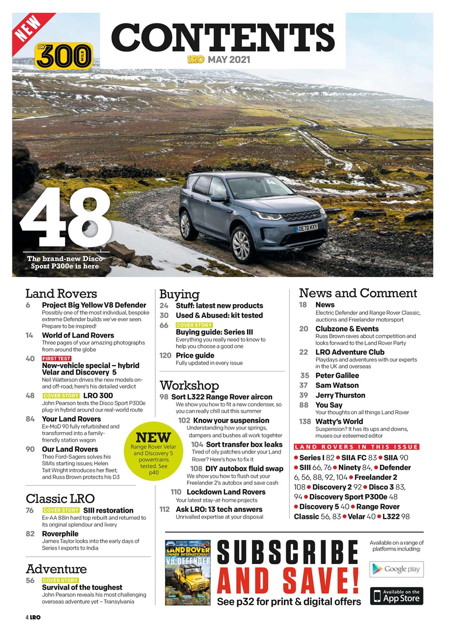 Land Rover Owner Preview Pages