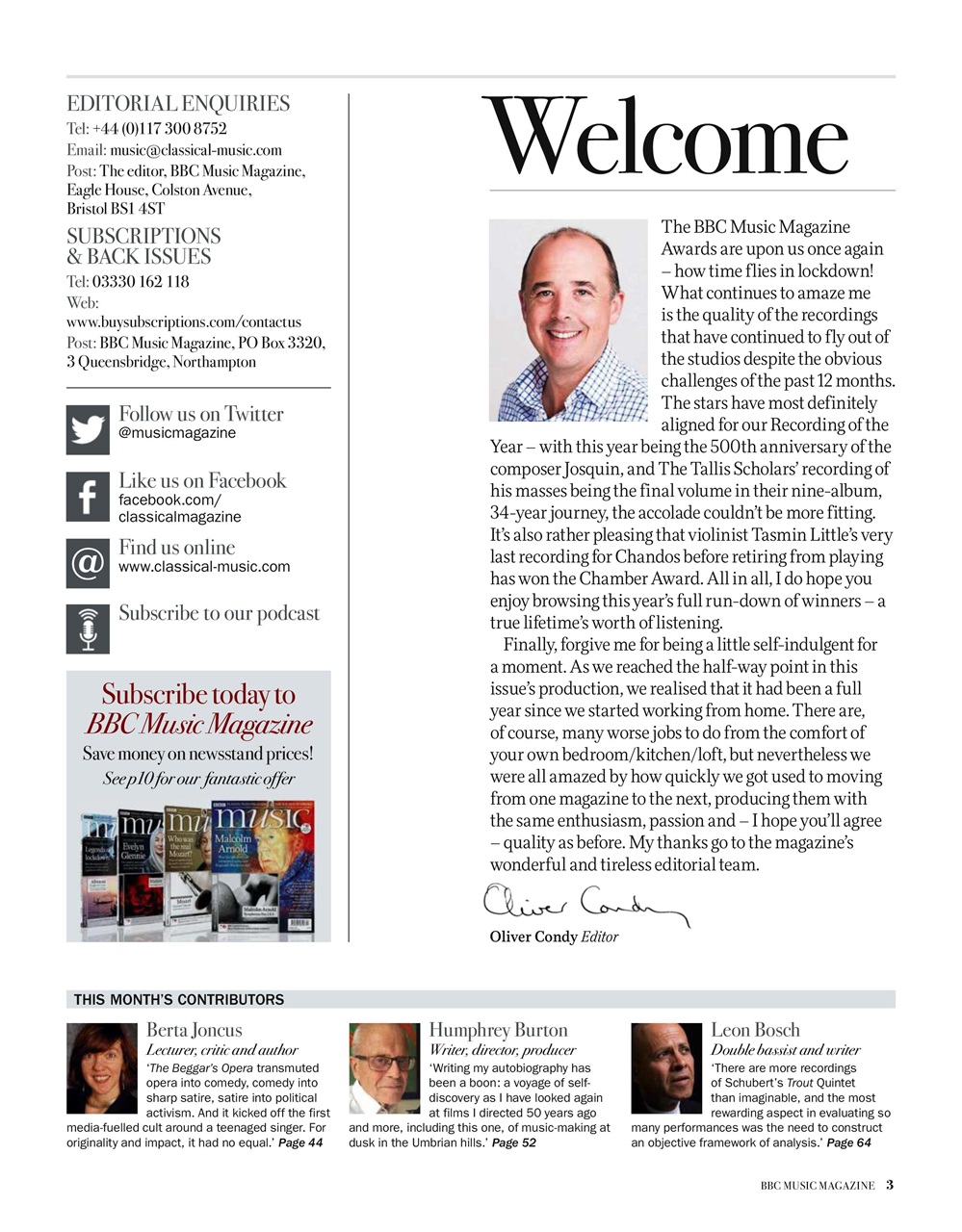 BBC Music Magazine Preview Pages