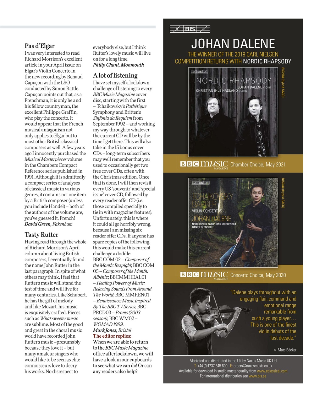 BBC Music Magazine Preview Pages