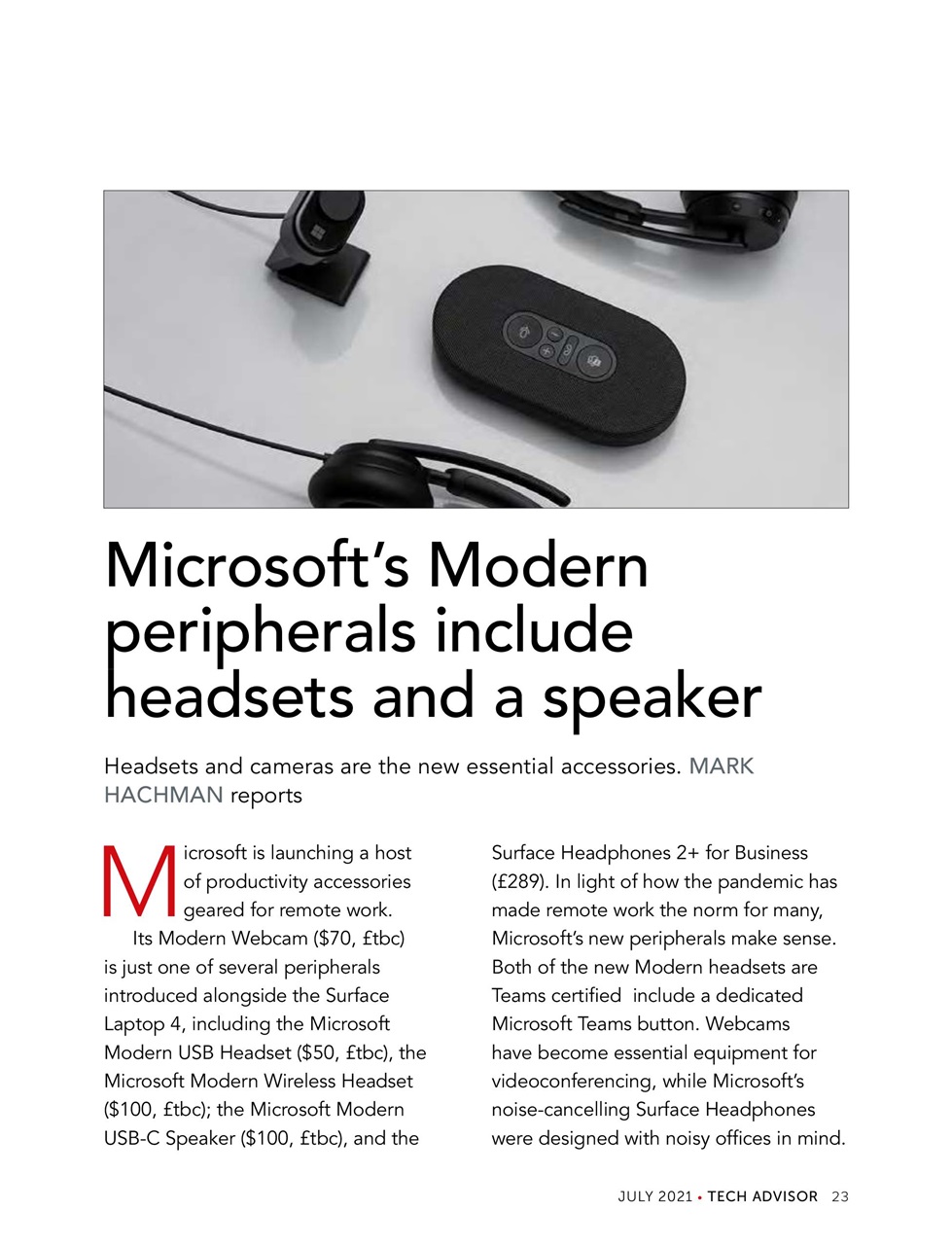 Tech Advisor Preview Pages