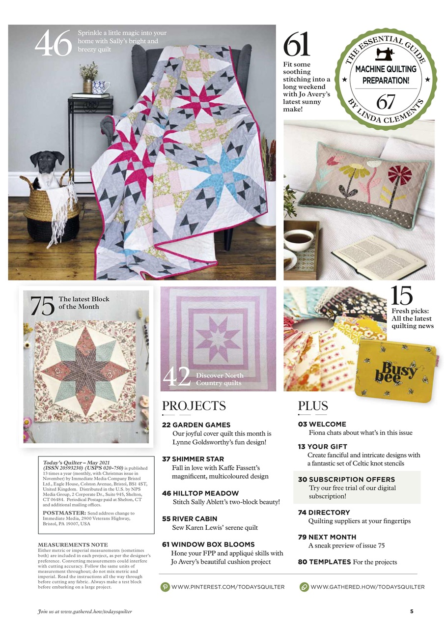 Today’s Quilter Preview Pages