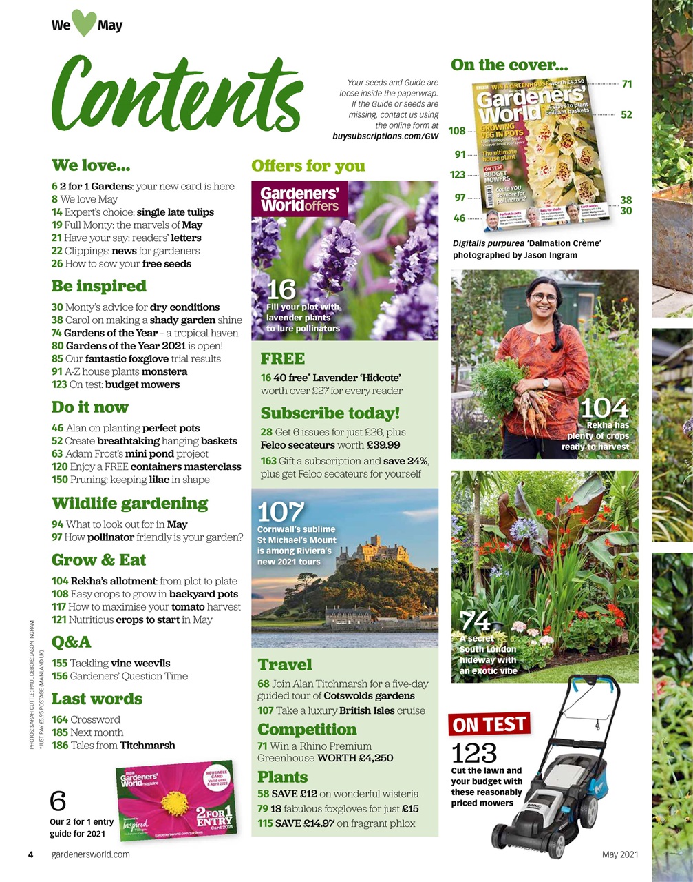 BBC Gardeners’ World Magazine May 2021 Back Issue