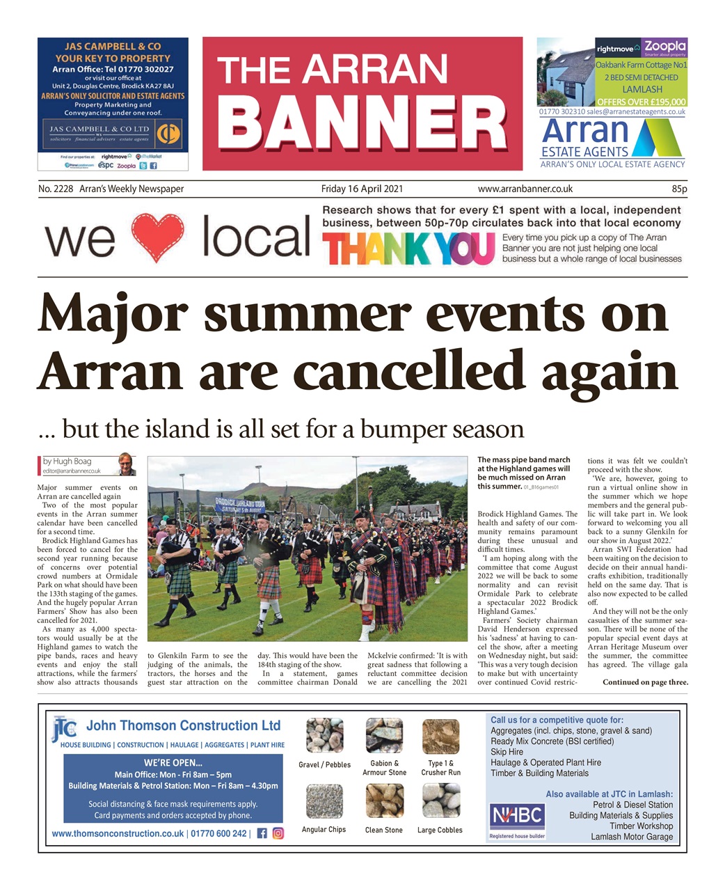 Arran Banner Preview Pages