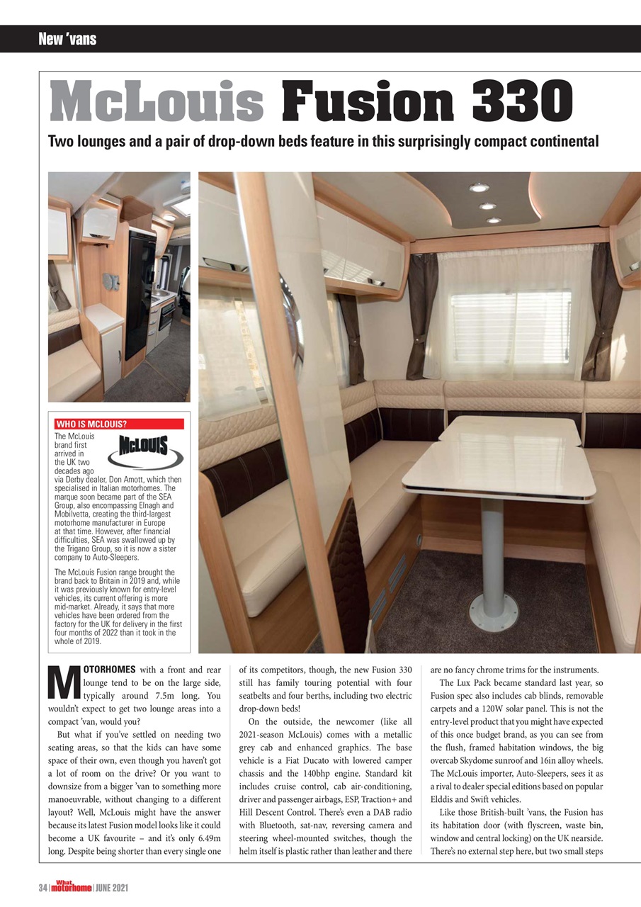 What Motorhome magazine Preview Pages
