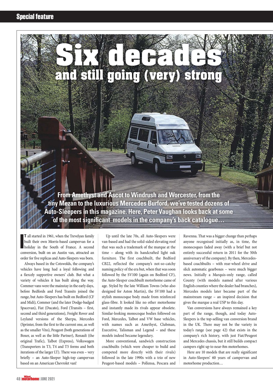 What Motorhome magazine Preview Pages