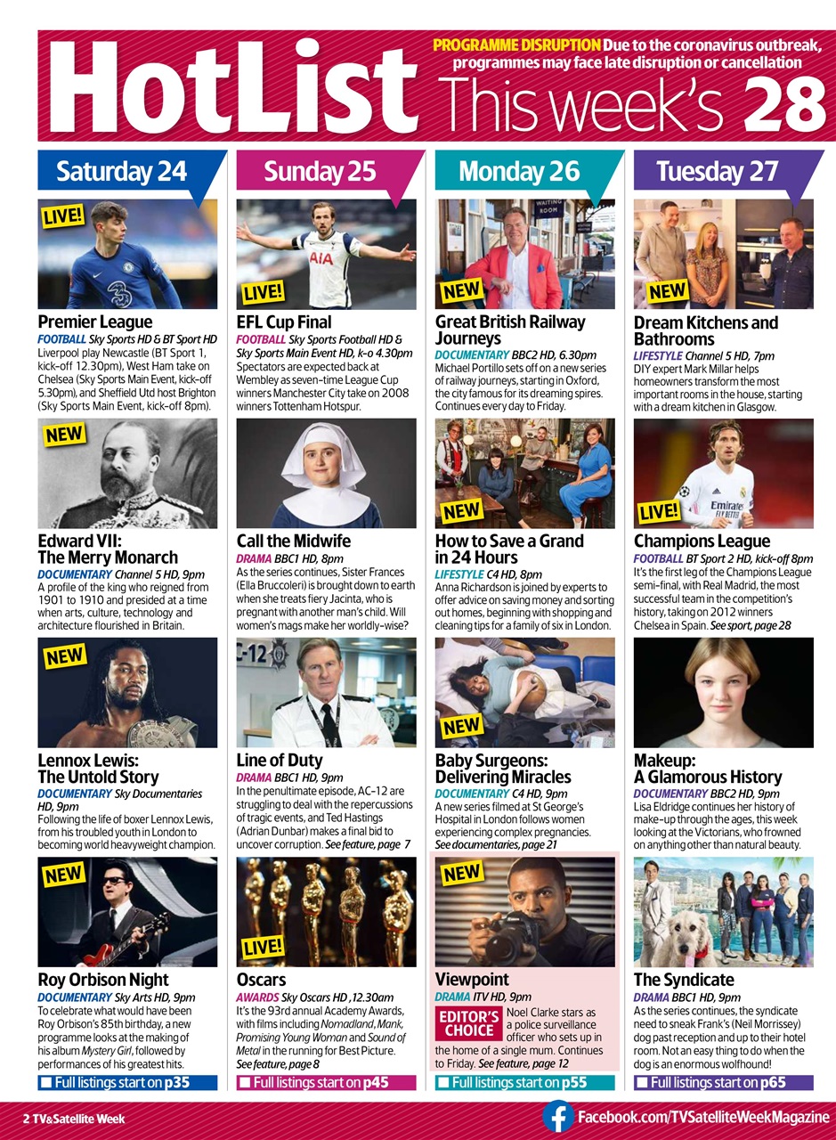 TV & Satellite Week Preview Pages