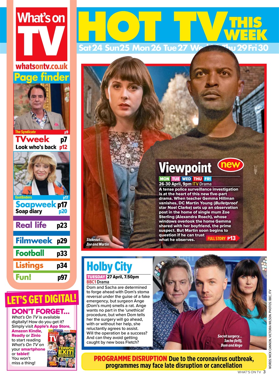 What's on TV Preview Pages