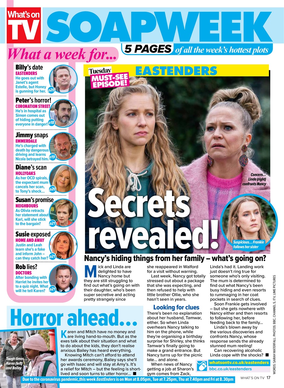 What's on TV Preview Pages