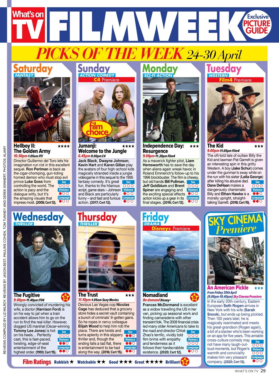 What's on TV Preview Pages