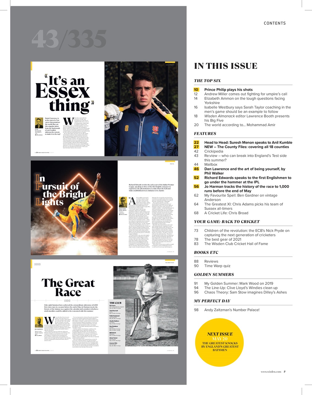 Wisden Cricket Monthly Preview Pages