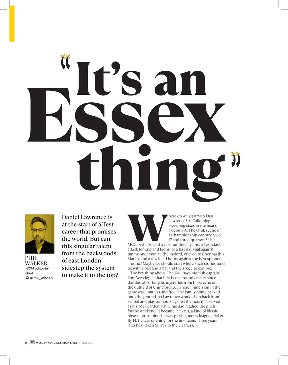 Wisden Cricket Monthly Preview Pages