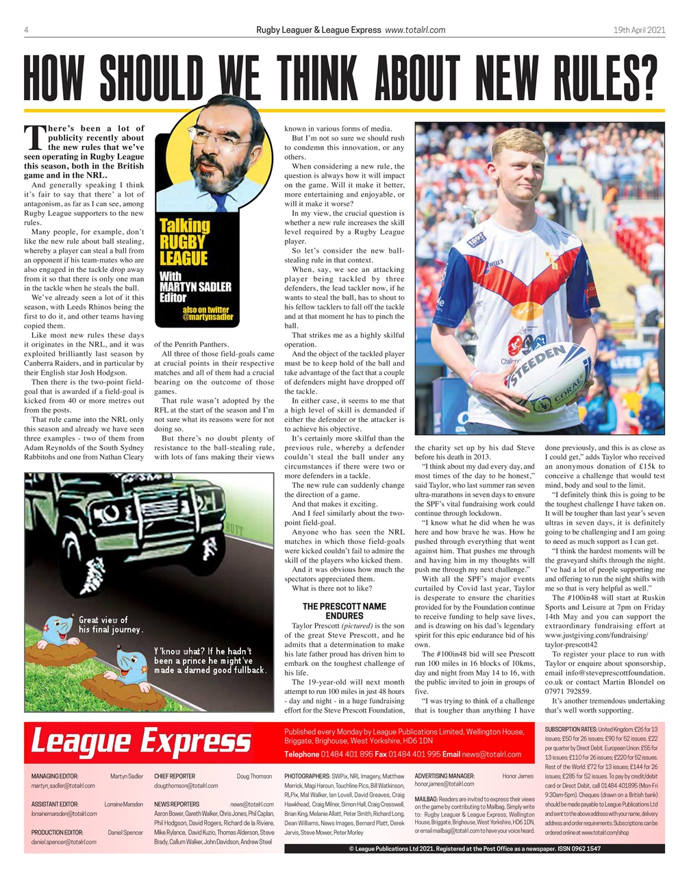 League Express Preview Pages