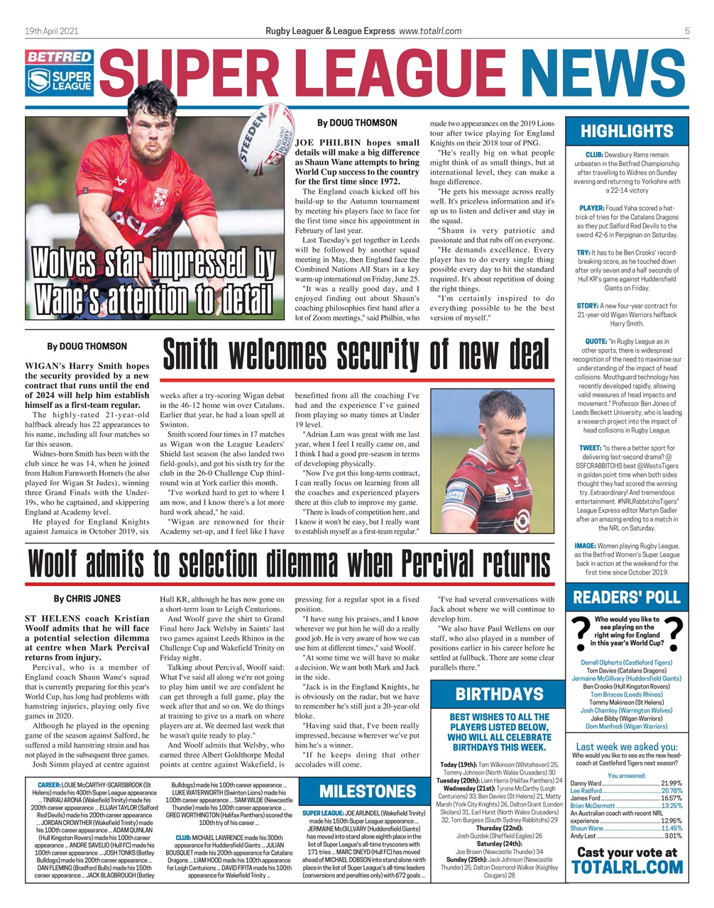 League Express Preview Pages