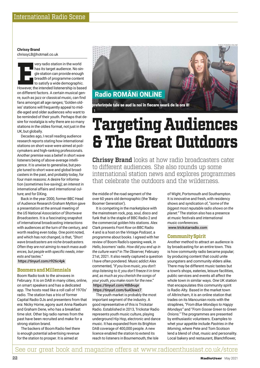 Radio User Preview Pages