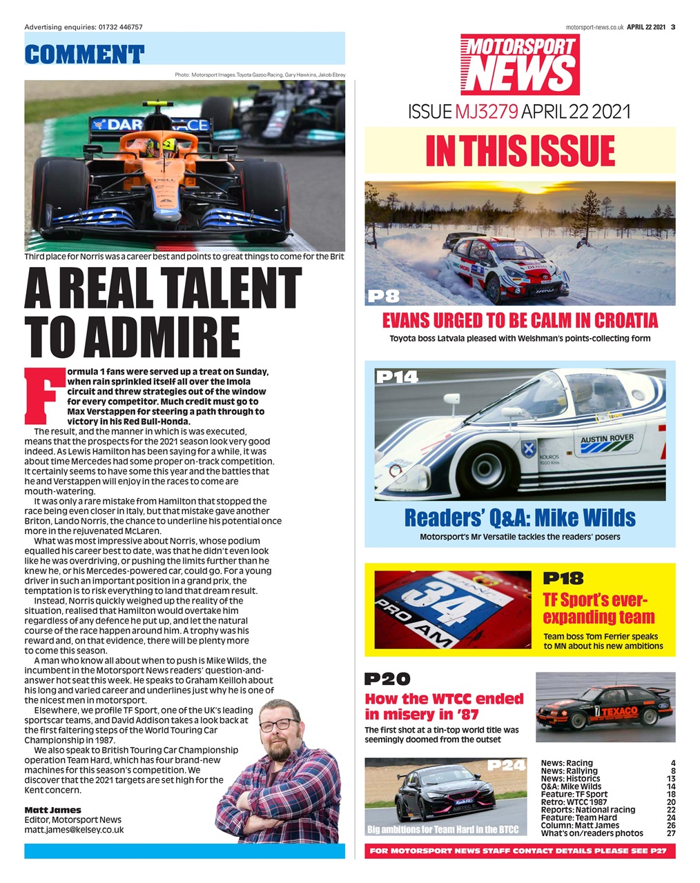 Motorsport News Preview Pages