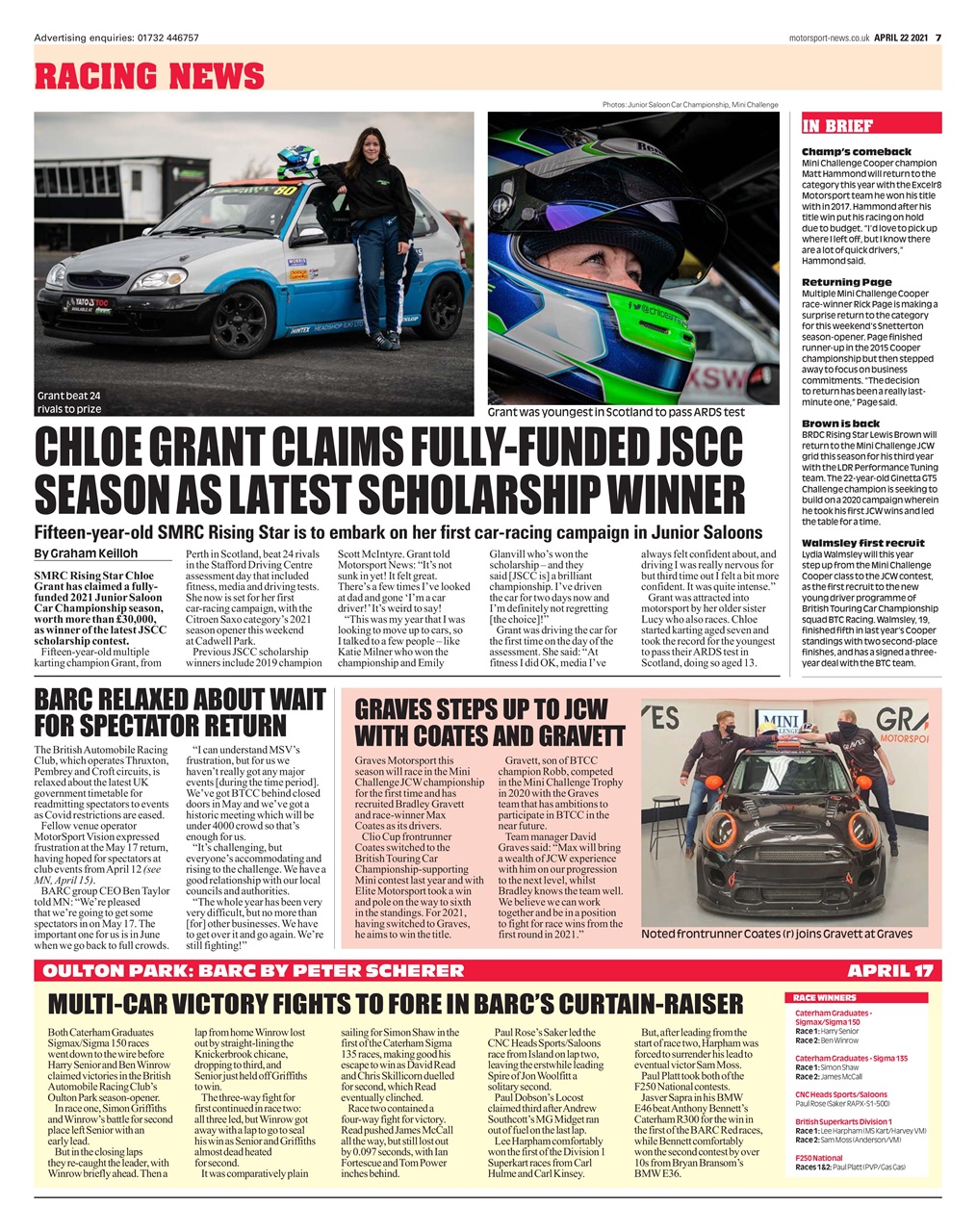 Motorsport News Preview Pages