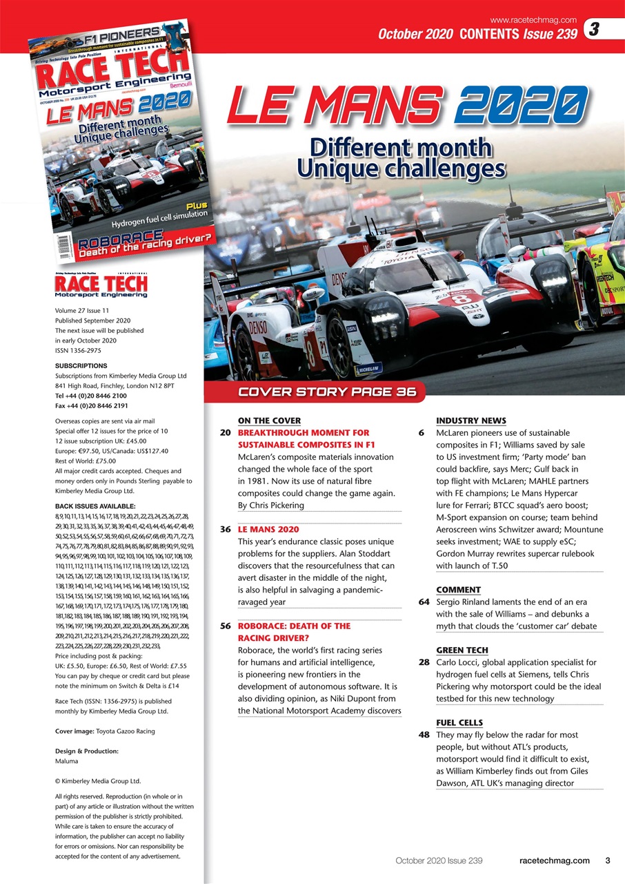 Race Tech Preview Pages