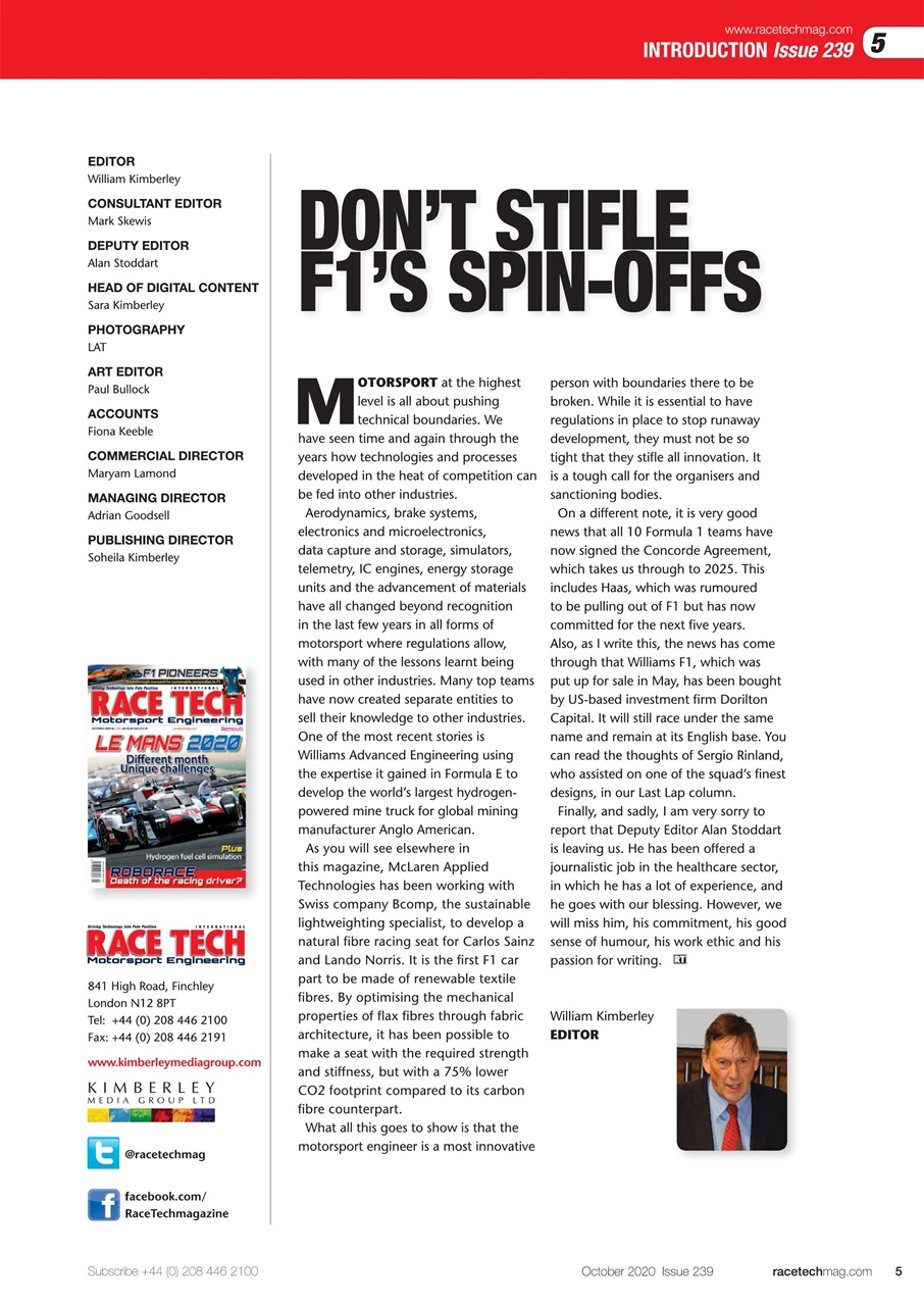 Race Tech Preview Pages