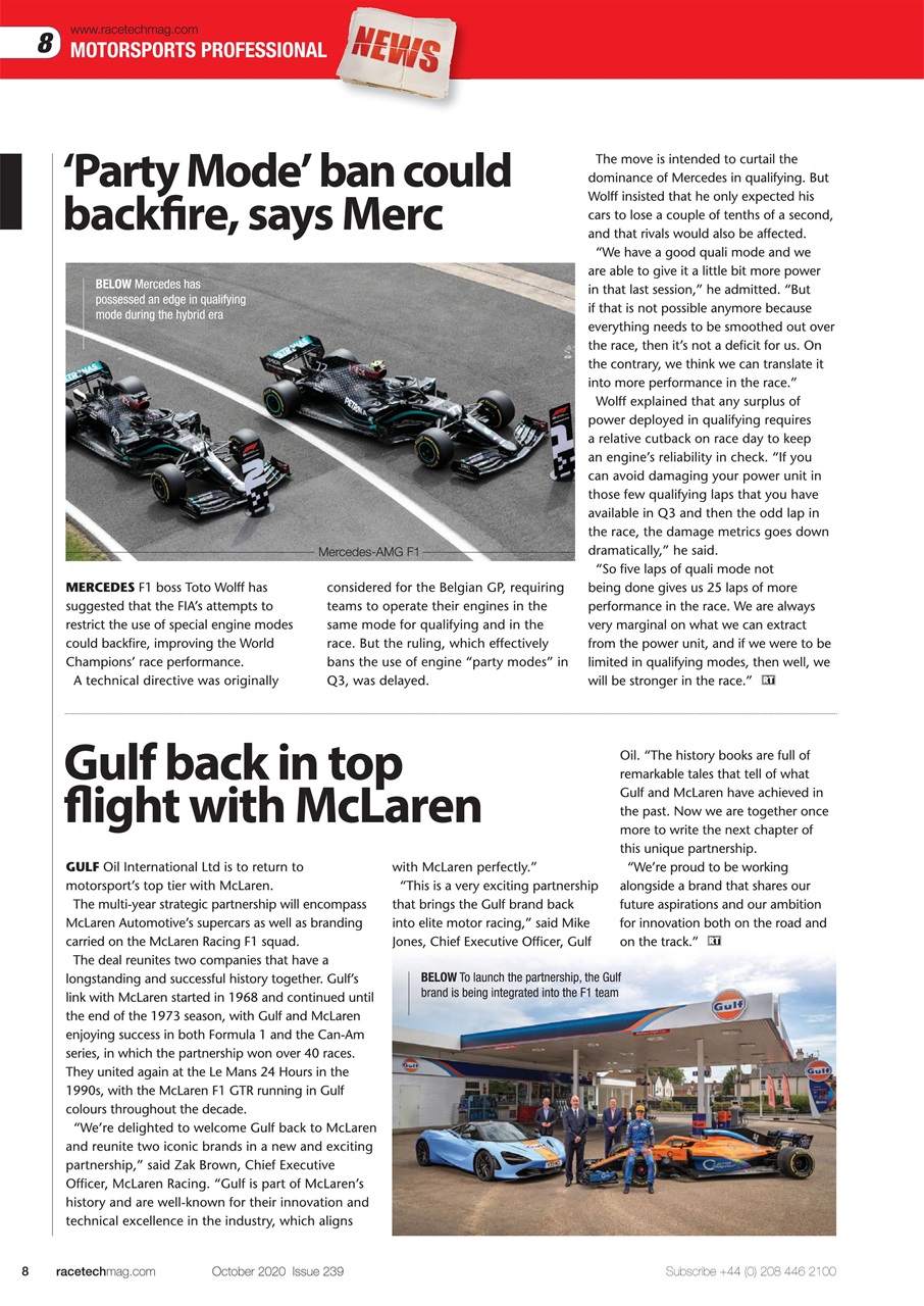 Race Tech Preview Pages