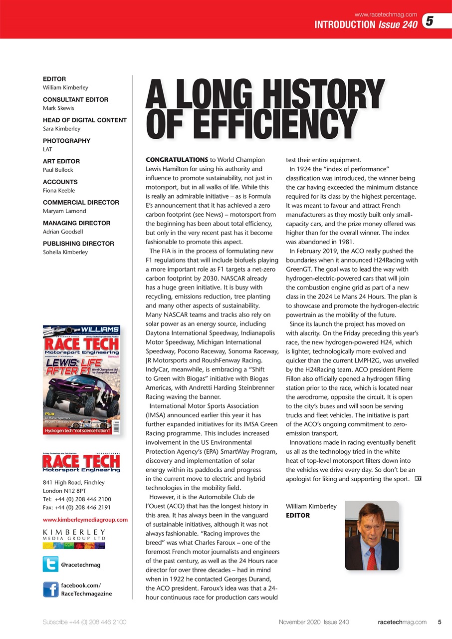 Race Tech Preview Pages