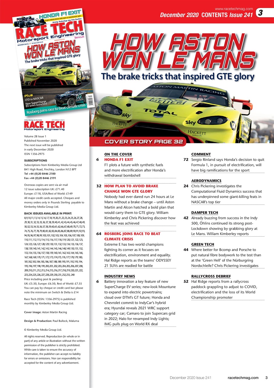 Race Tech Preview Pages