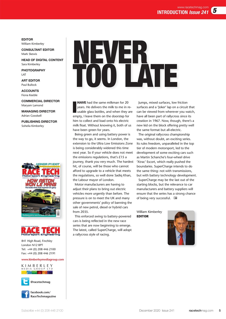 Race Tech Preview Pages