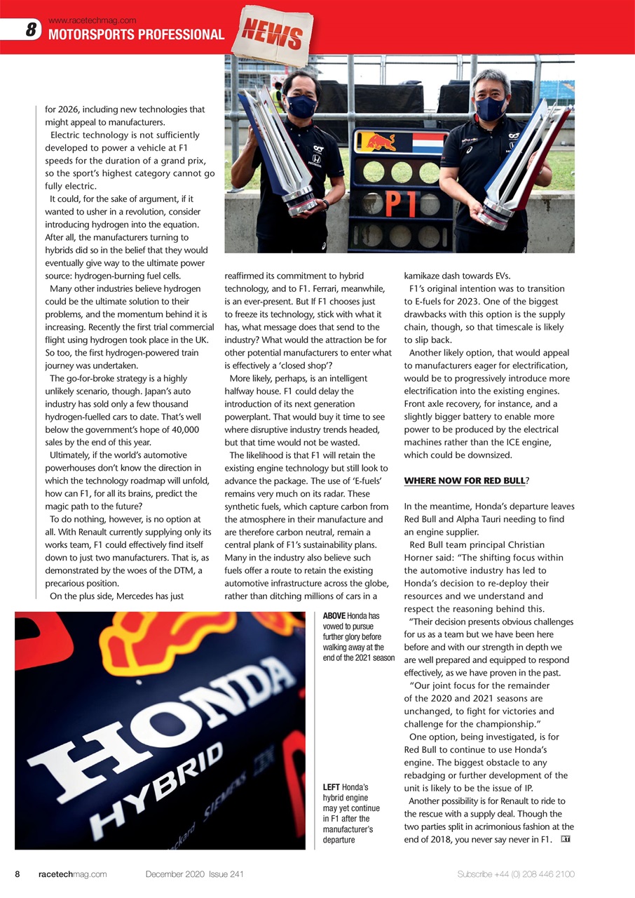 Race Tech Preview Pages