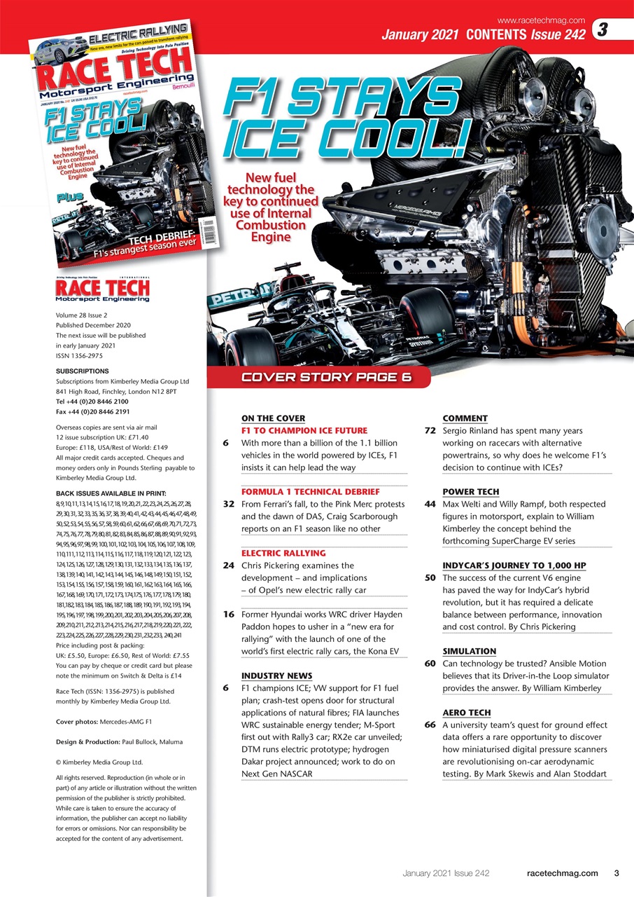 Race Tech Preview Pages