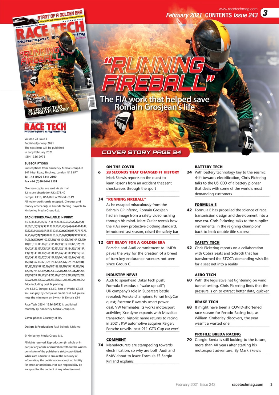 Race Tech Preview Pages