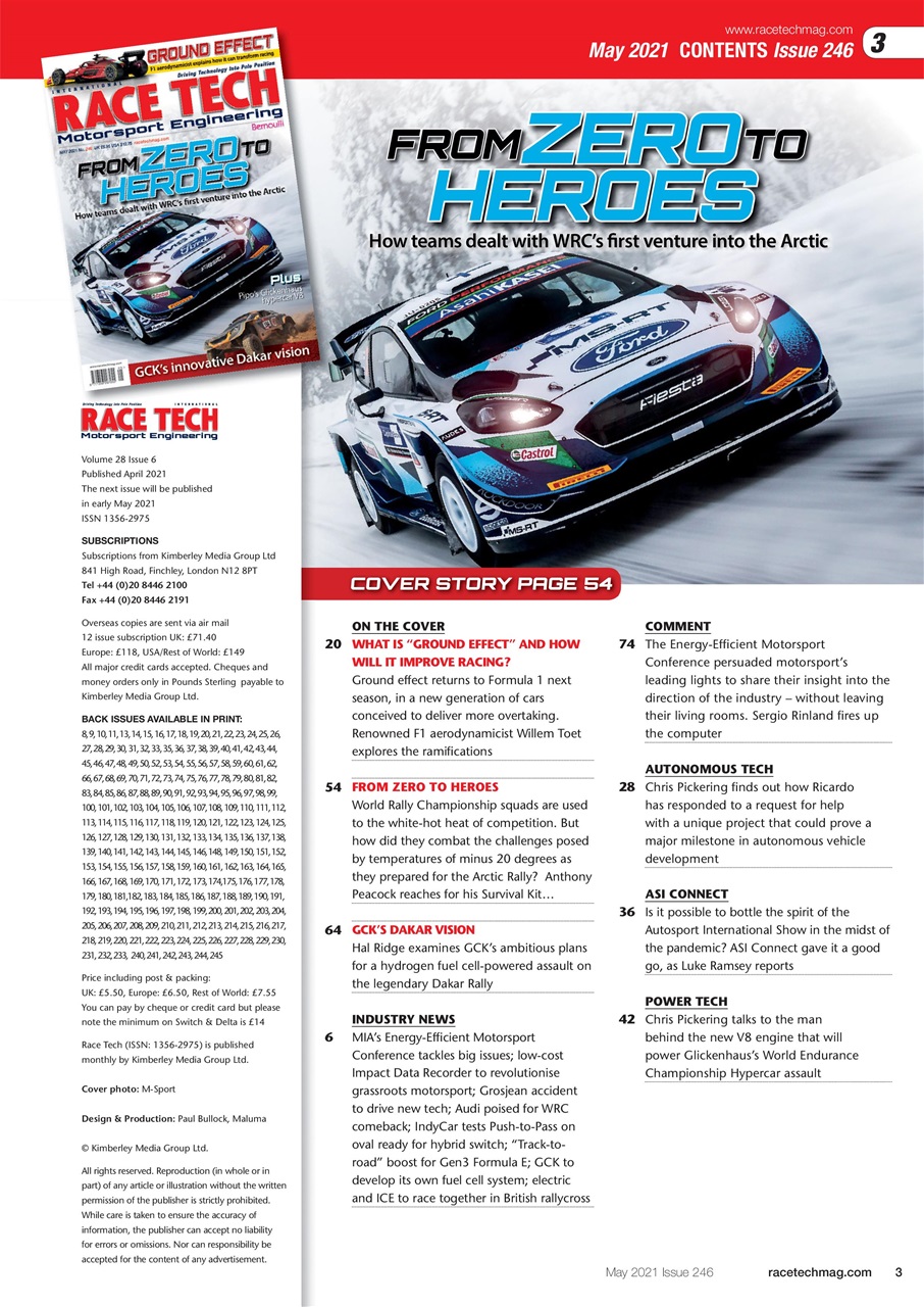 Race Tech Preview Pages