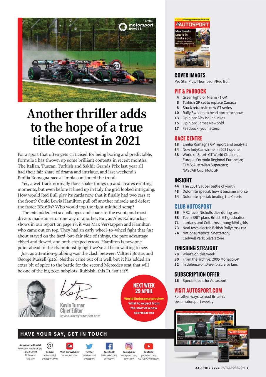 Autosport Preview Pages